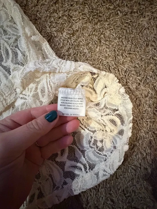 Style & Co Women’s Full Lace Boho Top With 3/4 Sleeves - Picture 4 of 9